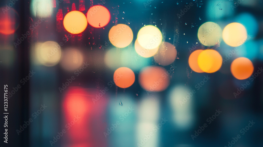Poster abstract colorful bokeh lights background, abstract background with bokeh defocused lights
