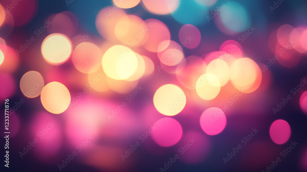Poster abstract colorful bokeh lights background, abstract background with bokeh defocused lights