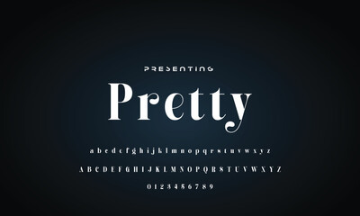 Fototapeta premium Luxury beauty font alphabet logo. Typography beautiful fashion elegant classic letters serif italic fonts wedding vintage retro casters logos. vector illustration