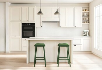 Contemporary Kitchen Design Featuring Modern Elements and Bright Aesthetic for a Warm Home Environment