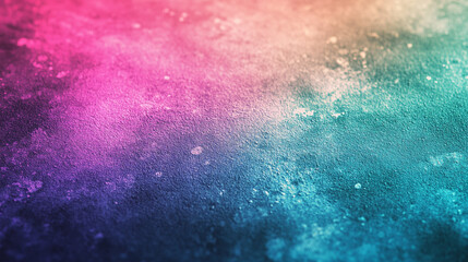 Fototapeta premium Colorful gradient background with dots and smudges. A serene abstract gradient with soft blended hues of pink, purple, and turquoise, evoking a dreamy, light,
