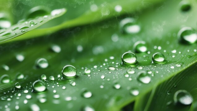 a close up of a green background with water droplets
