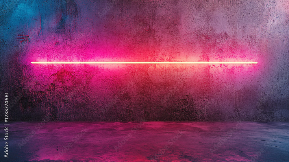 Poster abstract background with red and blue glowing neon light rays gradient lines and vertical stripes, b