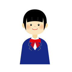 ブレザーの制服の可愛い女子学生のイラスト