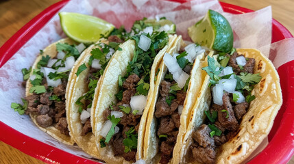 Authentic Mexican Street Tacos with Fresh Lime

