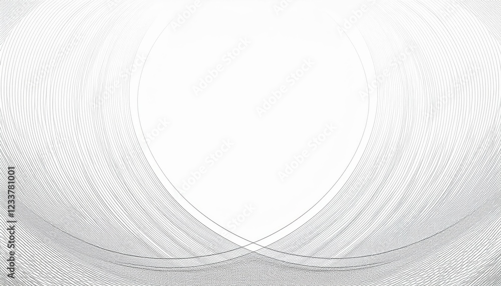 Poster vibrant geometric abstraction bold circle lines pattern on a minimalistic white backdrop, embracing 
