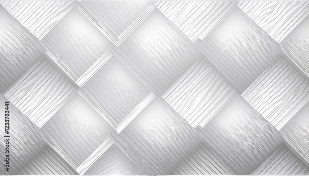 Poster striking geometric design white and grey glossy lines on a square background, merging technology and