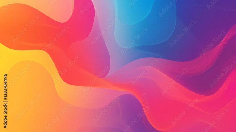 Aufkleber abstract blurred color gradient background, new light glowing in fresh gradient simple background fo