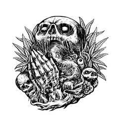 tribal skull tattoo design