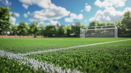 Low angle view soccer field