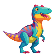 The dinosaur color drawing illustration file.eps