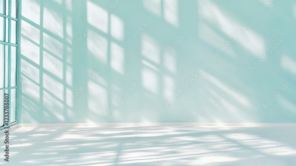 Aufkleber soft blue background with gentle shadows creating a calm atmosphere