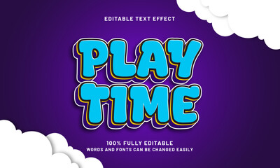 play time editable text effect with a play and toys theme