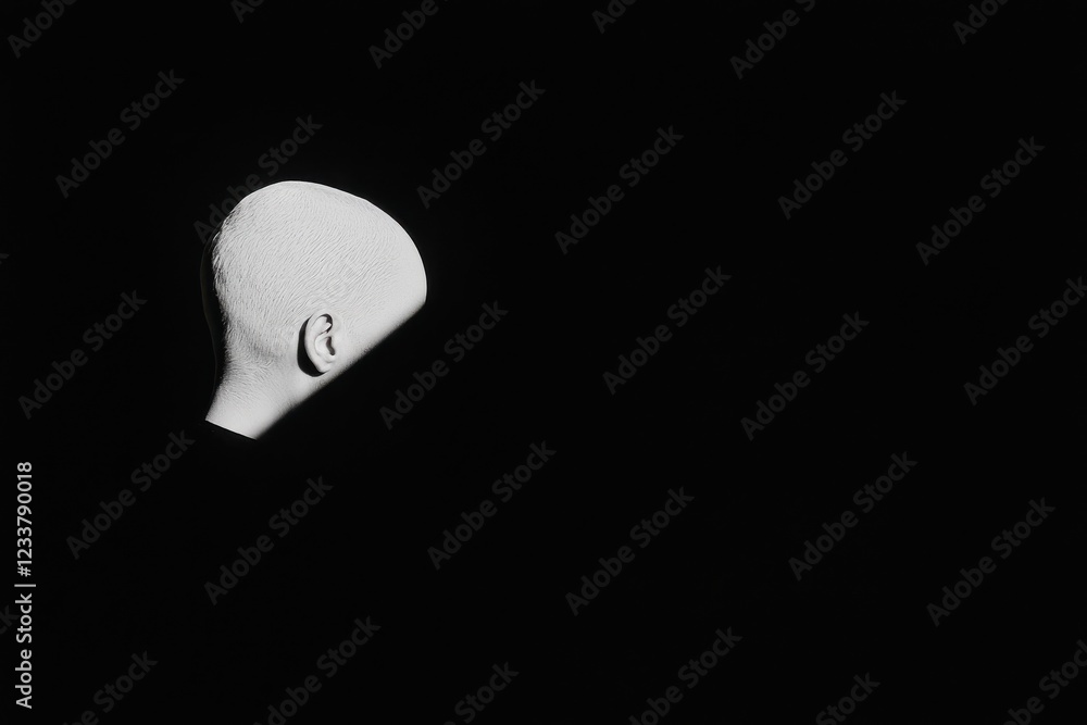Poster contrasting light and dark figures artistic display studio dramatic midrange angle duality themes