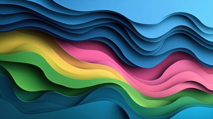 Obraz premium Abstract colorful waves background design