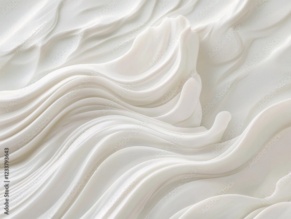 Aufkleber macro shot of smooth white ceramic tile surface with glossy reflections studio setting abstract art 