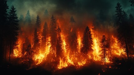 Inferno: A Forest Consumed by Flames