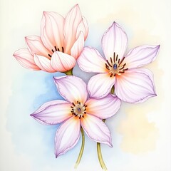 Fototapeta premium Ethereal Floral Harmony