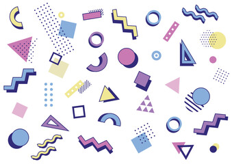 ポップで可愛い幾何学素材