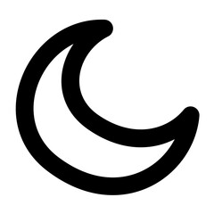 Moon icon, simple Moon outline icon