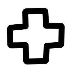 Medical cross icon, simple Medical cross outline icon