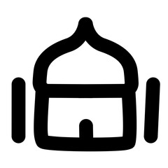 Mosque icon, simple Mosque outline icon
