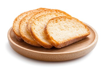 Fototapeta premium Culinary delight crisp toast slices in a cozy kitchen table close-up photography