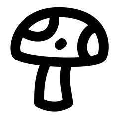 mushroom icon, simple mushroom outline icon