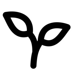 sprout icon, simple sprout outline icon
