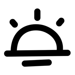 sunrise icon, simple sunrise outline icon