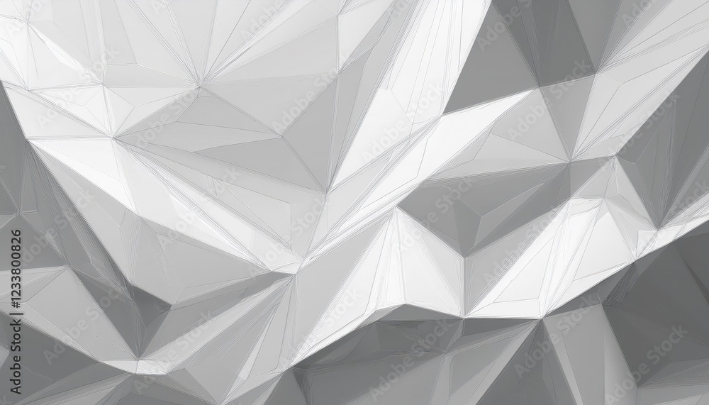Poster sleek modernity in a white low poly background texture a captivating 3d rendering from the future, e
