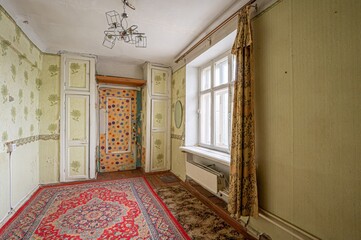 interior apartment room home decoration, preparation of house for sale old sloppy not modern