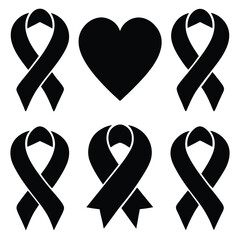 heart-style-ribon-discase-icon-set-of-6-silhouette.eps