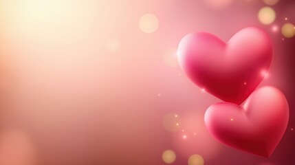 Valentine&rsquo;s Day greeting card background template with heart shape