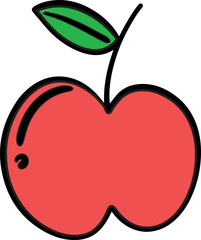apple hand drawn outline doodle