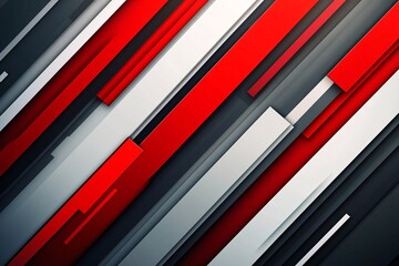 Obraz premium Abstract Red White And Gray Diagonal Stripes Design