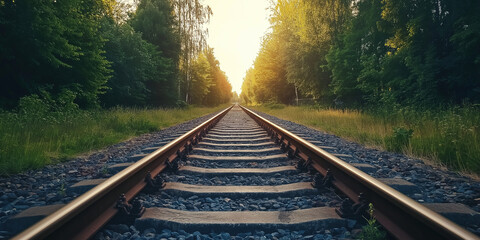 Obraz premium railway in the morning