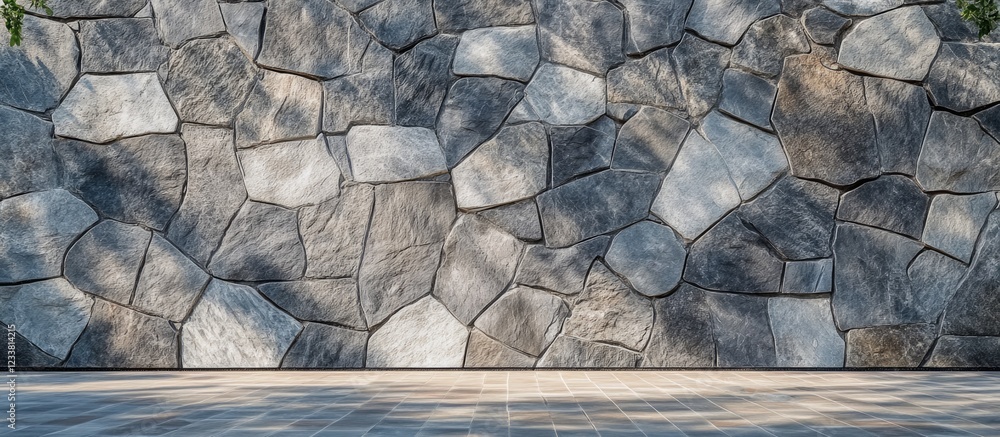 Aufkleber textured stone wall background with varied shades and shapes, providing ample copy space for design 