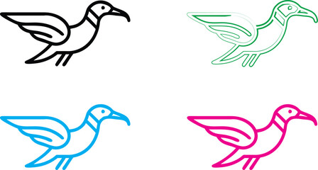 Minimalist icon set, gear symbols with checkmarks, simple line drawings, monochromatic color schemes, black, green, blue, and pink variations, clean vector graphics, productivity concept, quality assu