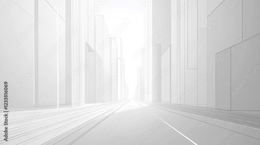 Poster a serene white background with smooth curves and soft shadows, showcasing minimalist elegance, simpl