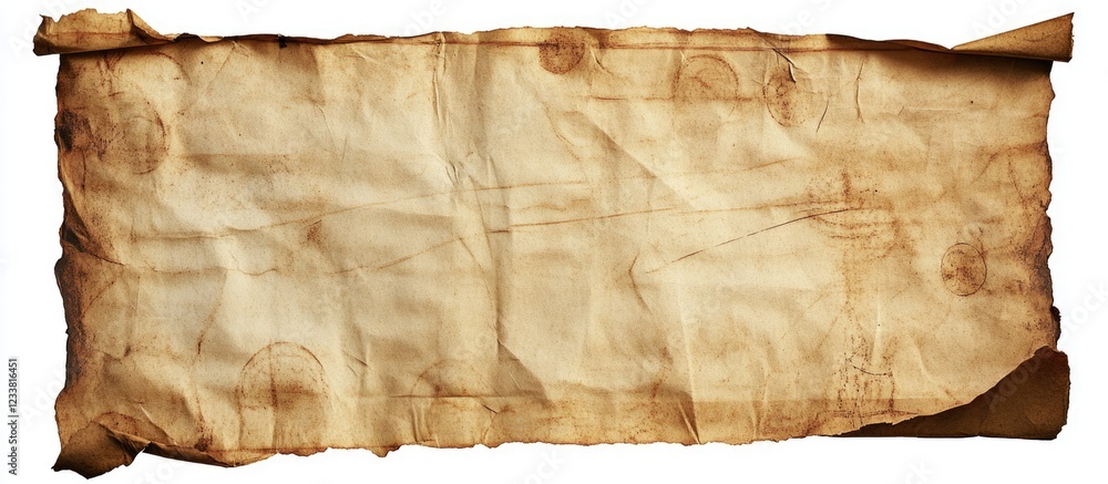 Aufkleber Old Vintage Manuscript Scroll Background with Copy Space for Text or Graphics