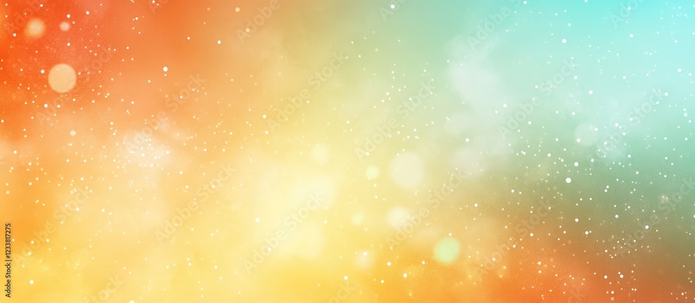 Leinwandbilder Colorful abstract gradient background with bokeh effect and copy space for text. Soft blurred shapes in orange, yellow, and teal tones.