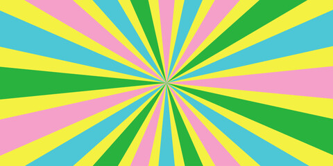 colorful sunburst lines Background. Light sun rays pattern. Vintage stripes halftone radial for poster, banner, advertising backdrop, 