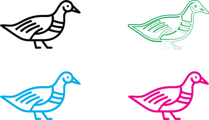 Minimalist icon set, gear symbols with checkmarks, simple line drawings, monochromatic color schemes, black, green, blue, and pink variations, clean vector graphics, productivity concept, quality assu