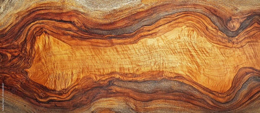 Poster natural wooden surface with intricate grain patterns and rich color variations in shades of brown an