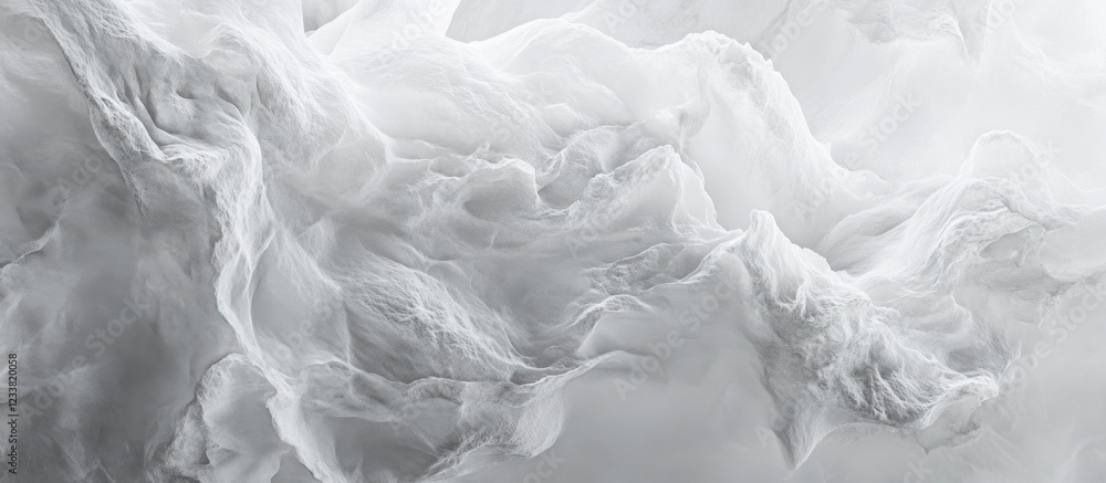 Leinwandbilder abstract gray and white textured background with soft fluid shapes and copy space for text