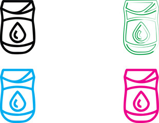 Minimalist icon set, gear symbols with checkmarks, simple line drawings, monochromatic color schemes, black, green, blue, and pink variations, clean vector graphics, productivity concept, quality assu