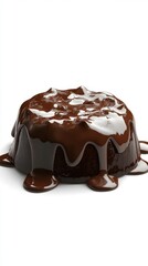 Obraz premium Chocolate Cake Covered In Rich Dark Chocolate Glaze