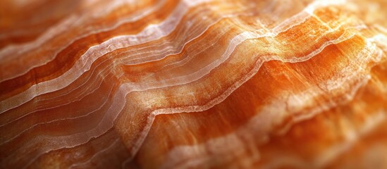 Close-up of layered orange and white mineral rock with smooth textures and natural patterns, Copy...