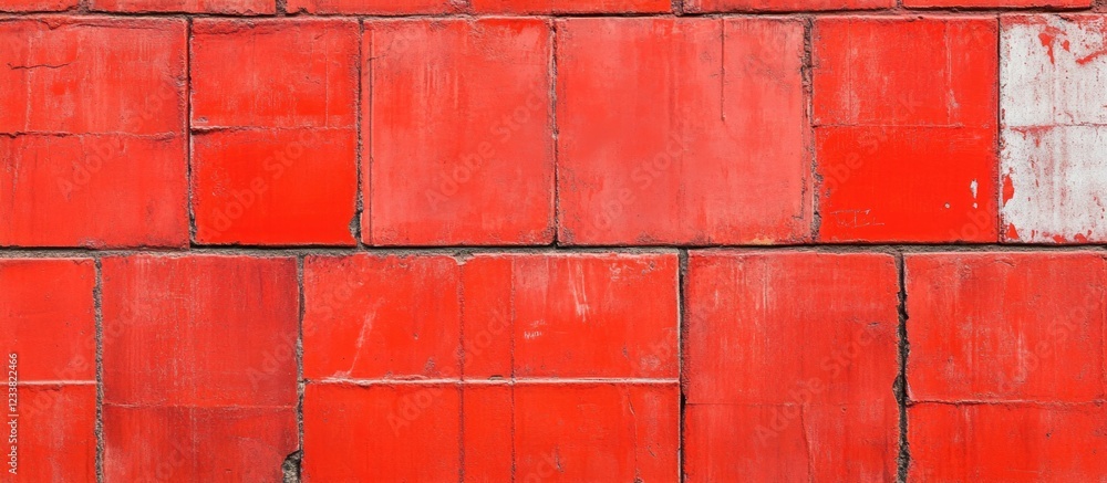 Poster red brick wall texture with variations in color and surface patterns